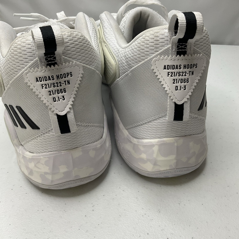 Adidas D.O.N Issue 3‎ Basketball Shoes Sneakers H67720 White Black Men Sz 18 - Picture 5 of 10